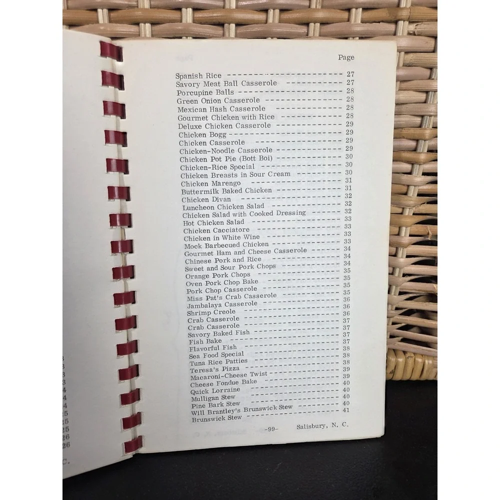 John Calvin Presbyterian Church Salisbury North Carolina Cookbook 1976‎